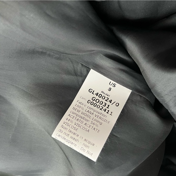 G Label By Goop Virgin Wool Belted Midi Skirt Size 8 Charcoal Gray Made In Italy - Picture 11 of 12